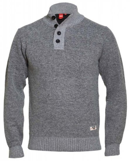 D555 Zane Sweater Grey - Bluzy & bluzy z kapturem - Bluzy & Bluzy z kapturem 2XL-12XL