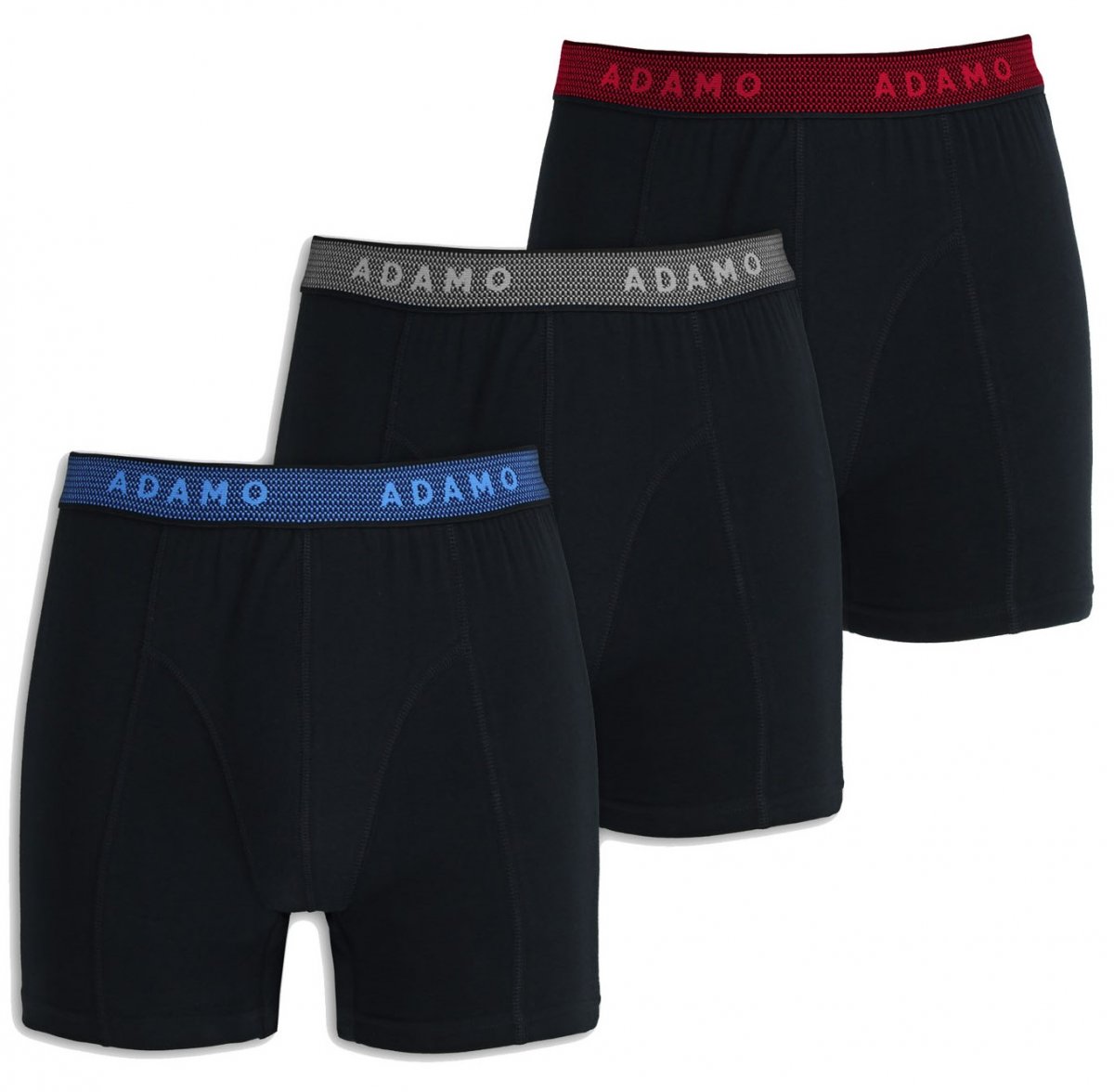 Adamo Jerry Maxi Boxers 702 Black 3-pack w dużych rozmiarach ...